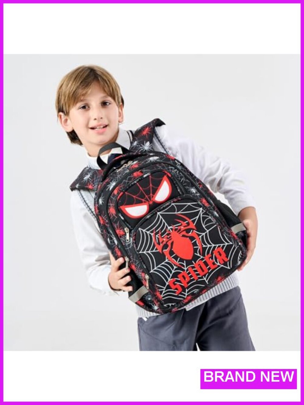 Kids Spider Backpack for Boys Girls School - Picture 5 of 5